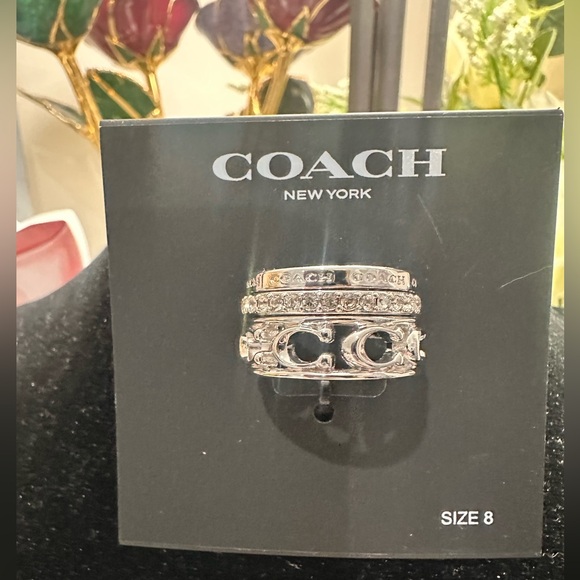Coach Silver Ring Set for Women - Picture 1 of 4